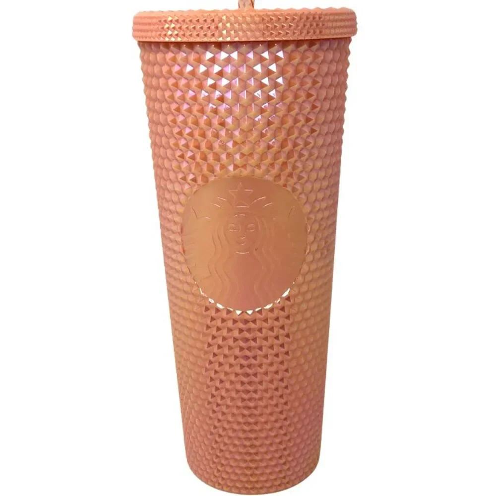 Starbucks Pink Pearl Bling Studded Venti Tumbler Collectible Gift 24oz NWOT